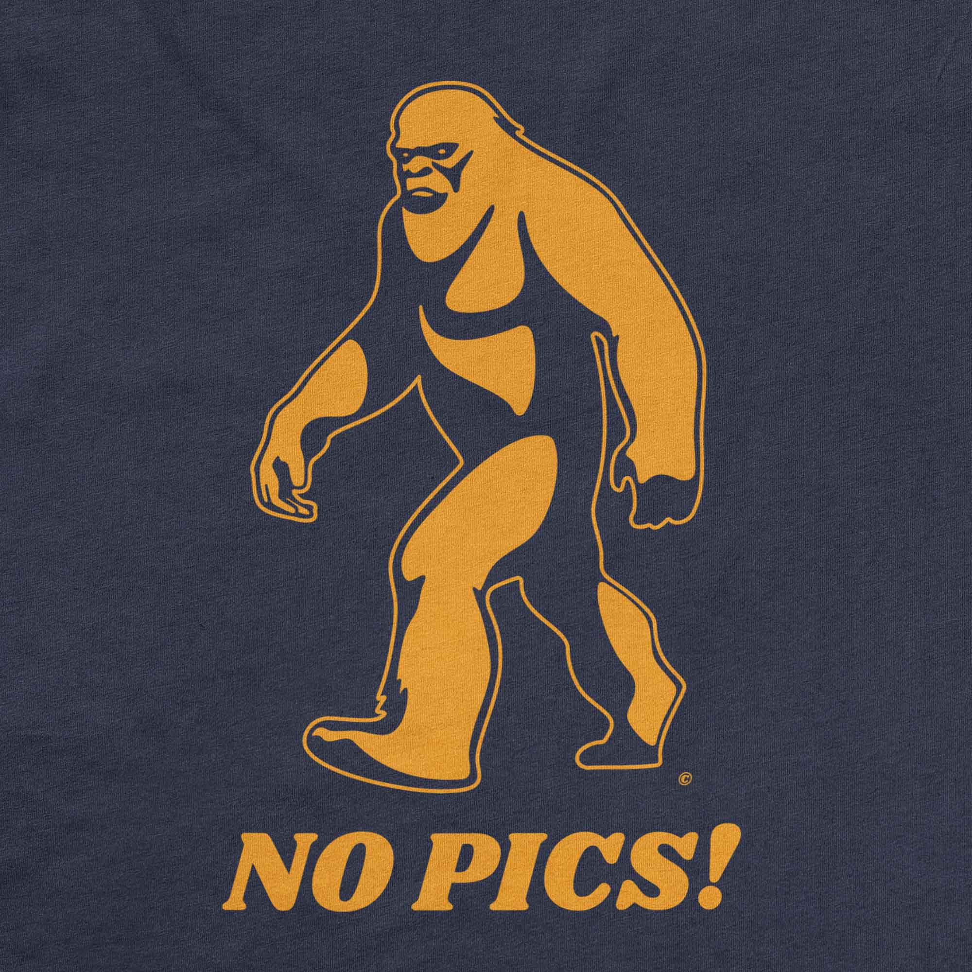 Funny Bigfoot Sasquatch Heavyweight Crew Sweatshirt Design Detail