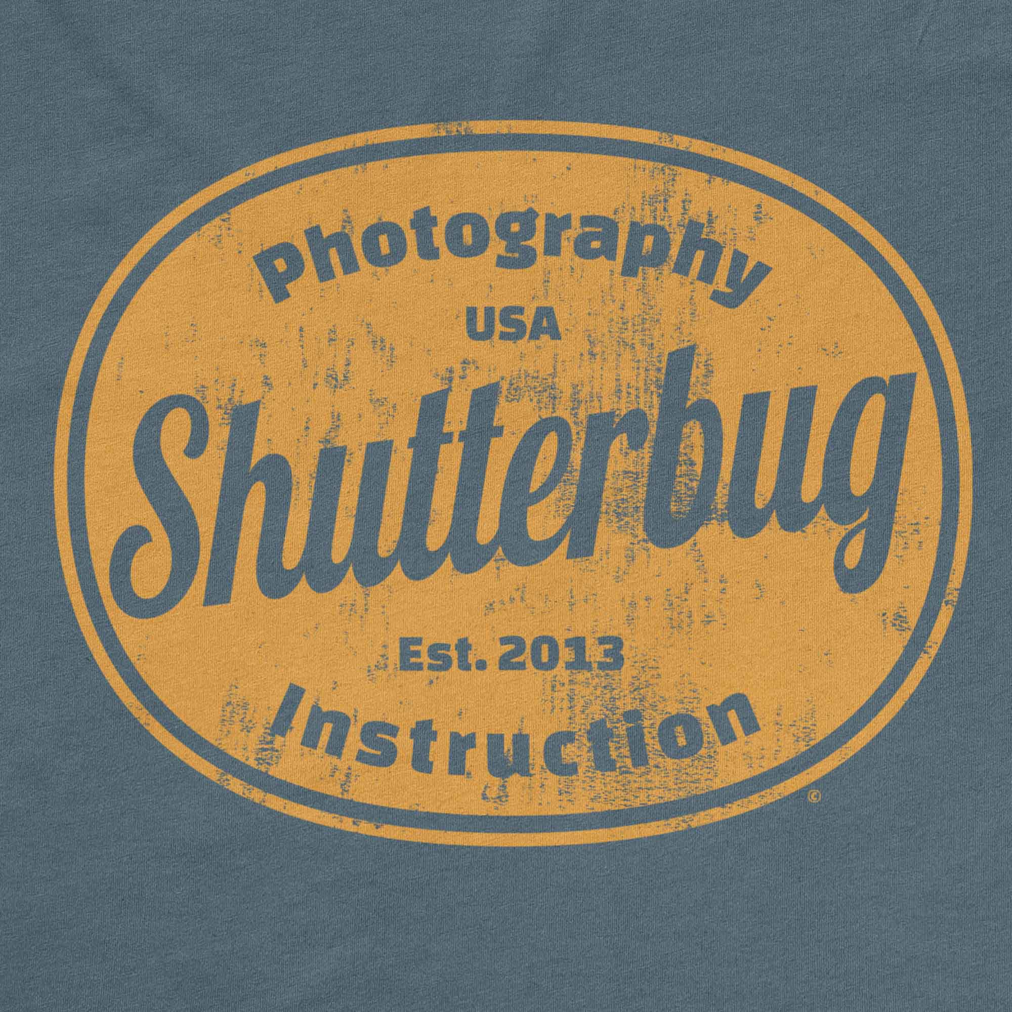 Shutterbug Training Retro Badge Logo Graphic Design Closeup